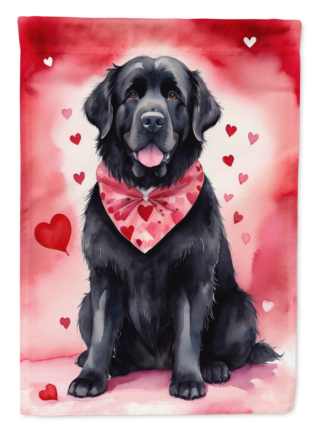 Newfoundland My Valentine Garden Flag Mailbox Decorative Yard Banner Outside Patio Artwork for Flower Beds, Garden Size, Multicolor
