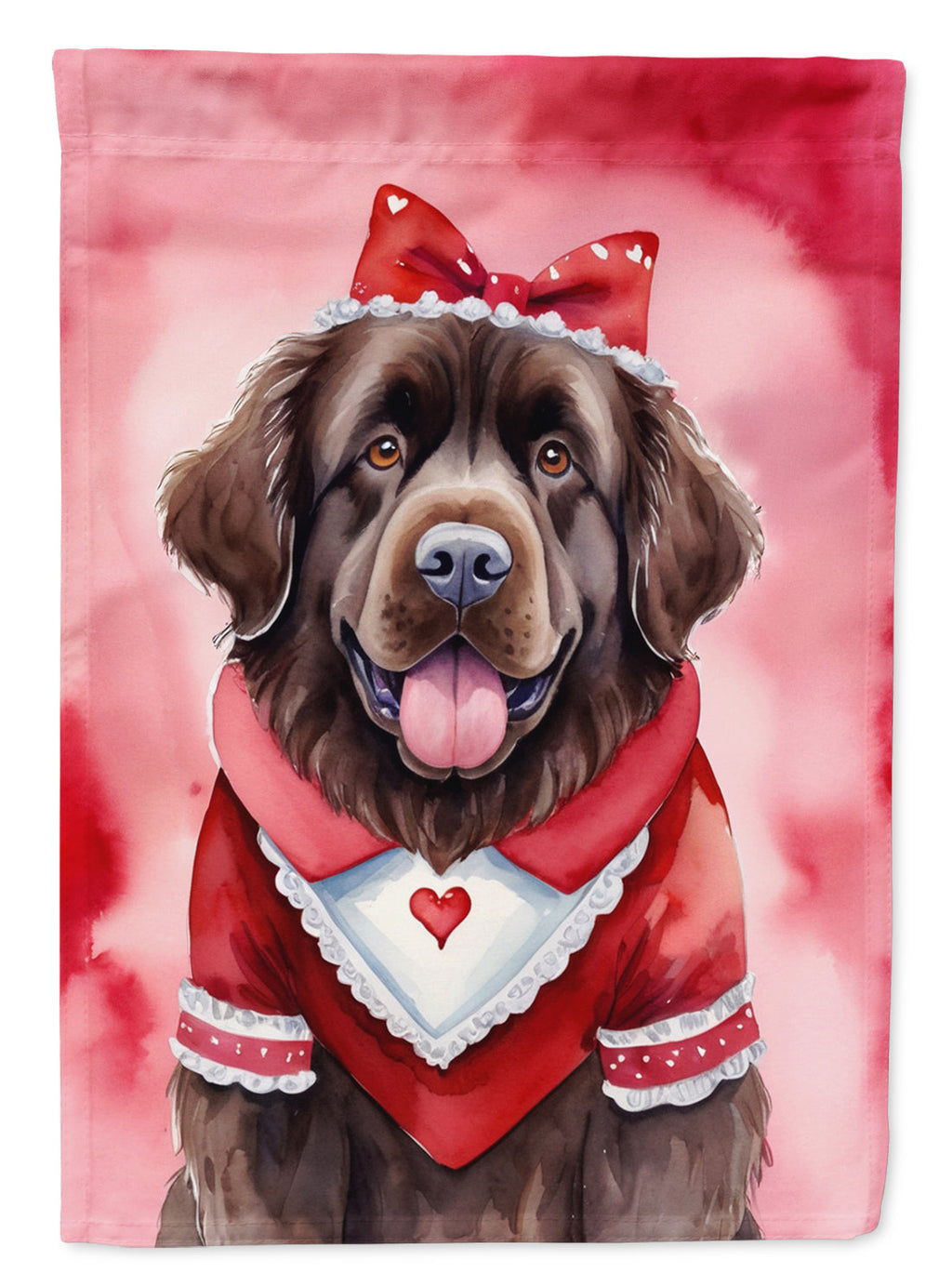 Newfoundland My Valentine Garden Flag Mailbox Decorative Yard Banner Outside Patio Artwork for Flower Beds, Garden Size, Multicolor