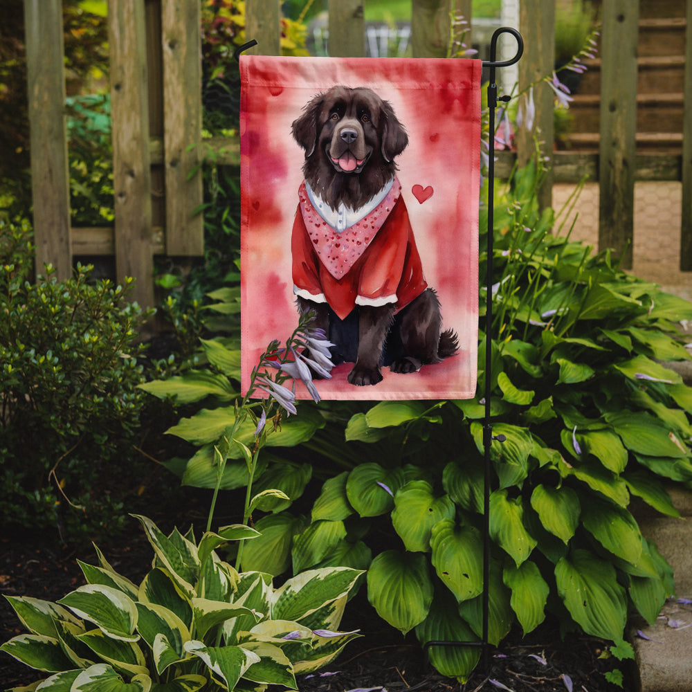 Newfoundland My Valentine Garden Flag Mailbox Decorative Yard Banner Outside Patio Artwork for Flower Beds, Garden Size, Multicolor