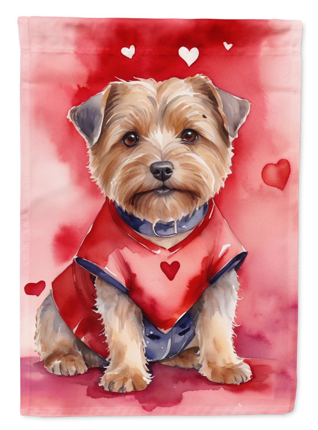 Norfolk Terrier My Valentine Garden Flag Mailbox Decorative Yard Banner Outside Patio Artwork for Flower Beds, Garden Size, Multicolor