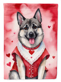 Norwegian Elkhound My Valentine Garden Flag Mailbox Decorative Yard Banner Outside Patio Artwork for Flower Beds, Garden Size, Multicolor