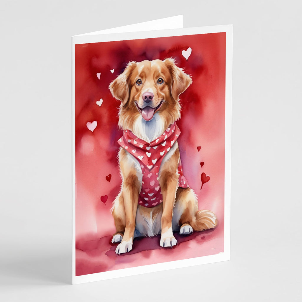Nova Scotia Duck Tolling Retriever My Valentine Greeting Cards Pack of 8 Blank Cards with Envelopes Whimsical A7 Size 5x7