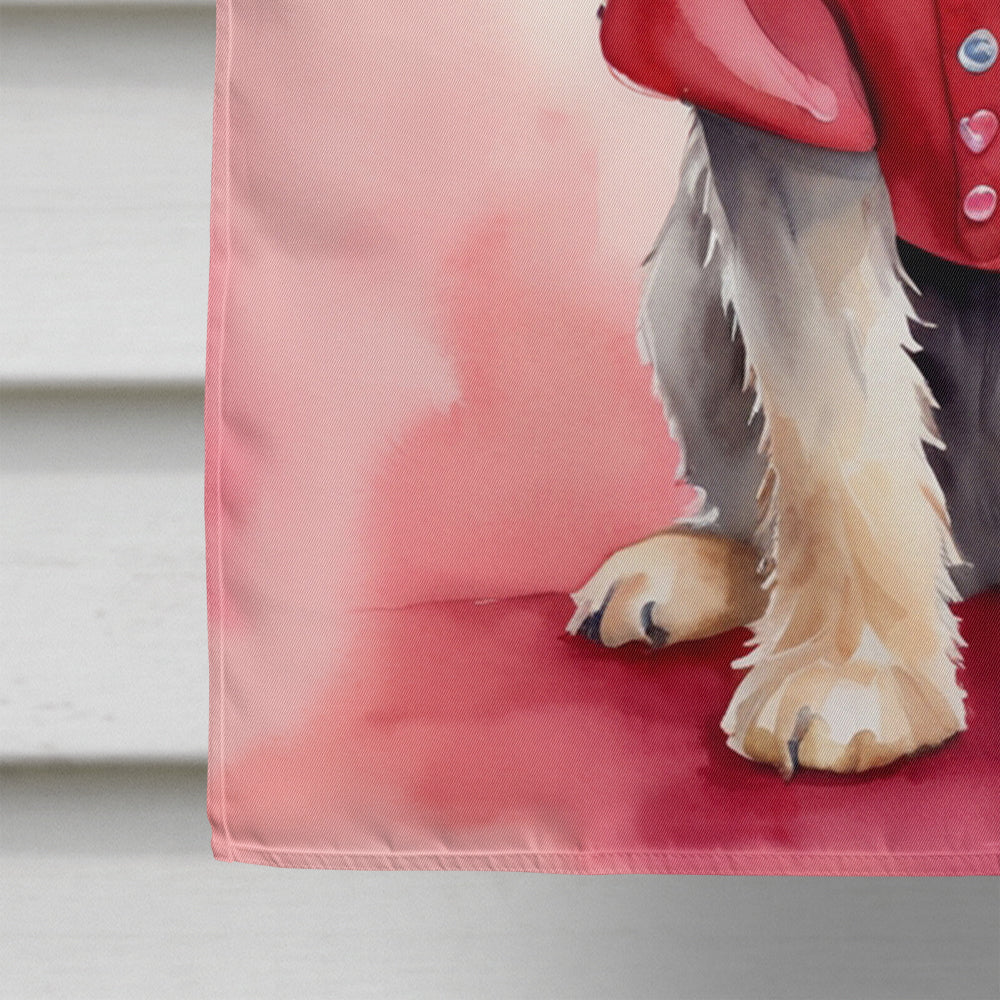 Otterhound My Valentine House Flag 28x40 Porch Sleeve Pole Decorative Outside Yard Banner Artwork Wall Hanging, Polyester