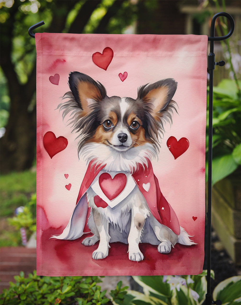 Papillon My Valentine Garden Flag Mailbox Decorative Yard Banner Outside Patio Artwork for Flower Beds, Garden Size, Multicolor