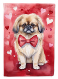 Pekingese My Valentine Garden Flag Mailbox Decorative Yard Banner Outside Patio Artwork for Flower Beds, Garden Size, Multicolor