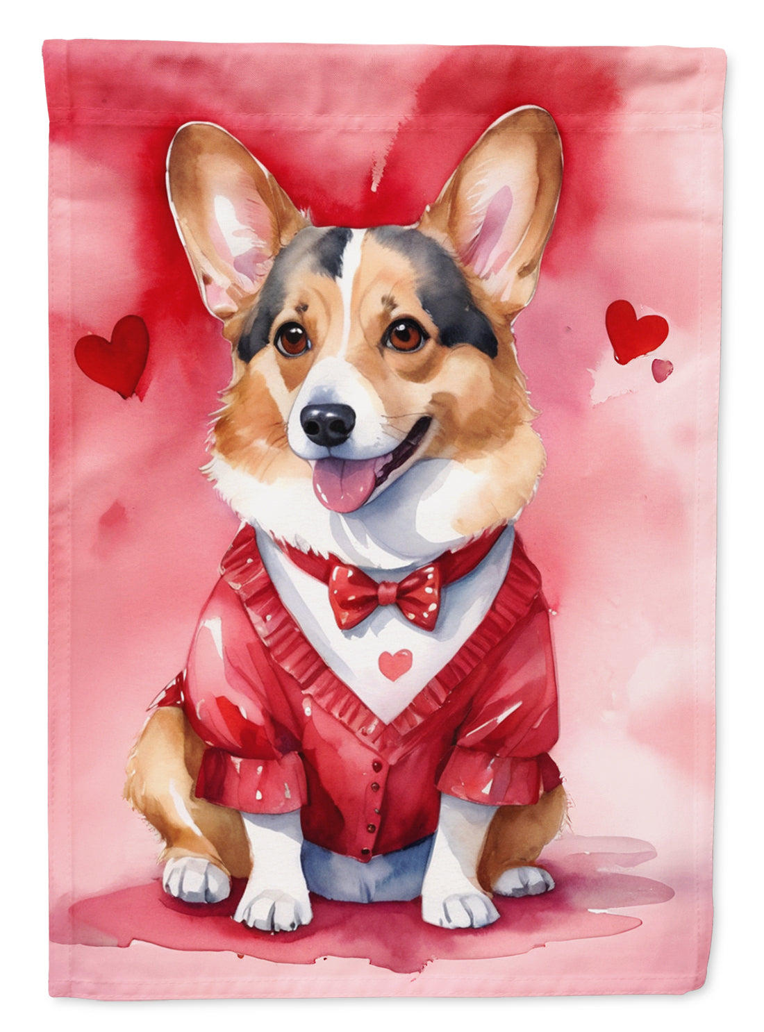 Corgi My Valentine Garden Flag Mailbox Decorative Yard Banner Outside Patio Artwork for Flower Beds, Garden Size, Multicolor