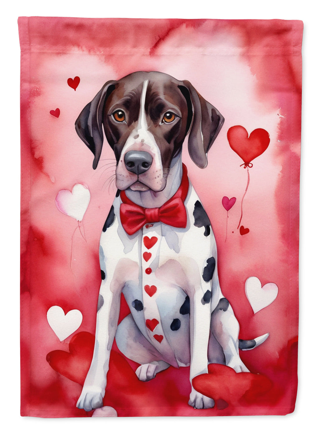 Pointer My Valentine Garden Flag Mailbox Decorative Yard Banner Outside Patio Artwork for Flower Beds, Garden Size, Multicolor