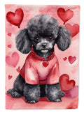 Black Poodle My Valentine Garden Flag Mailbox Decorative Yard Banner Outside Patio Artwork for Flower Beds, Garden Size, Multicolor
