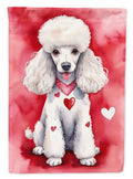 White Poodle My Valentine Garden Flag Mailbox Decorative Yard Banner Outside Patio Artwork for Flower Beds, Garden Size, Multicolor