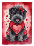 Puli My Valentine House Flag 28x40 Porch Sleeve Pole Decorative Outside Yard Banner Artwork Wall Hanging, Polyester