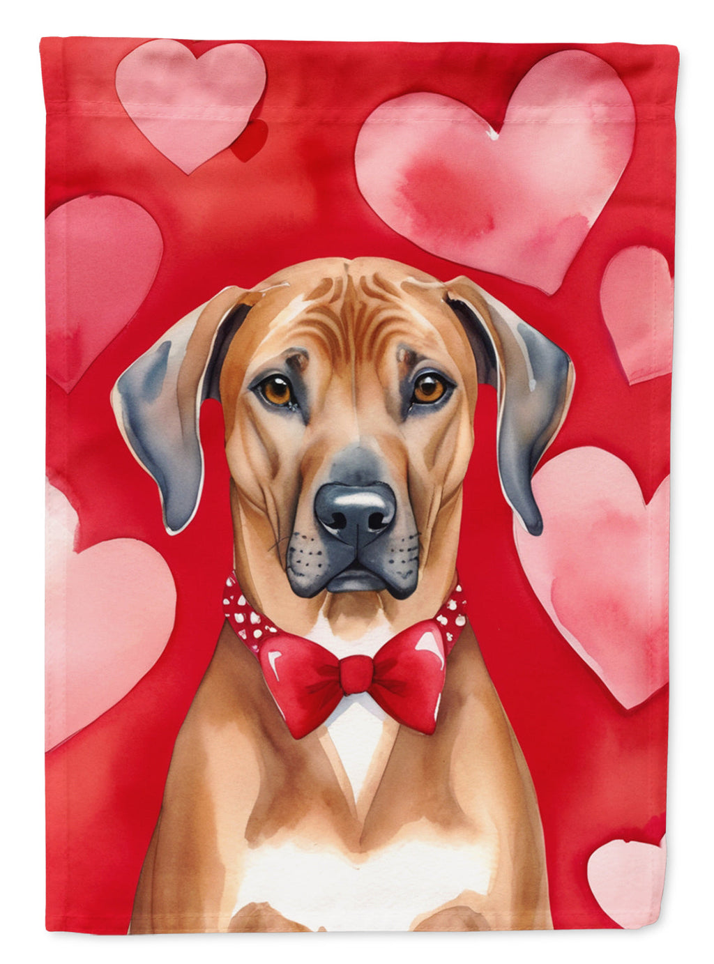 Rhodesian Ridgeback My Valentine Garden Flag Mailbox Decorative Yard Banner Outside Patio Artwork for Flower Beds, Garden Size, Multicolor