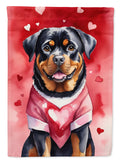 Rottweiler My Valentine Garden Flag Mailbox Decorative Yard Banner Outside Patio Artwork for Flower Beds, Garden Size, Multicolor