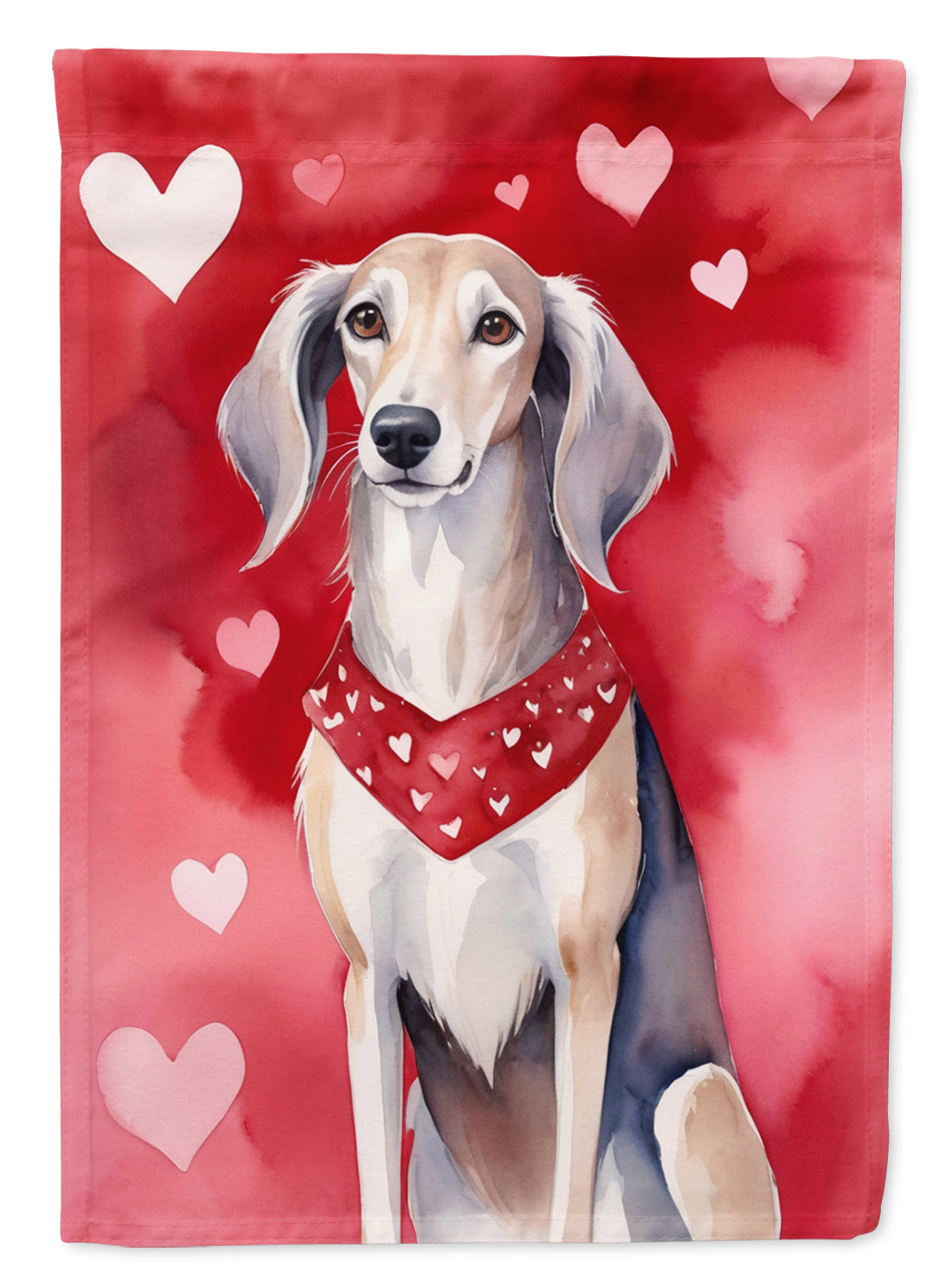 Saluki My Valentine Garden Flag Mailbox Decorative Yard Banner Outside Patio Artwork for Flower Beds, Garden Size, Multicolor