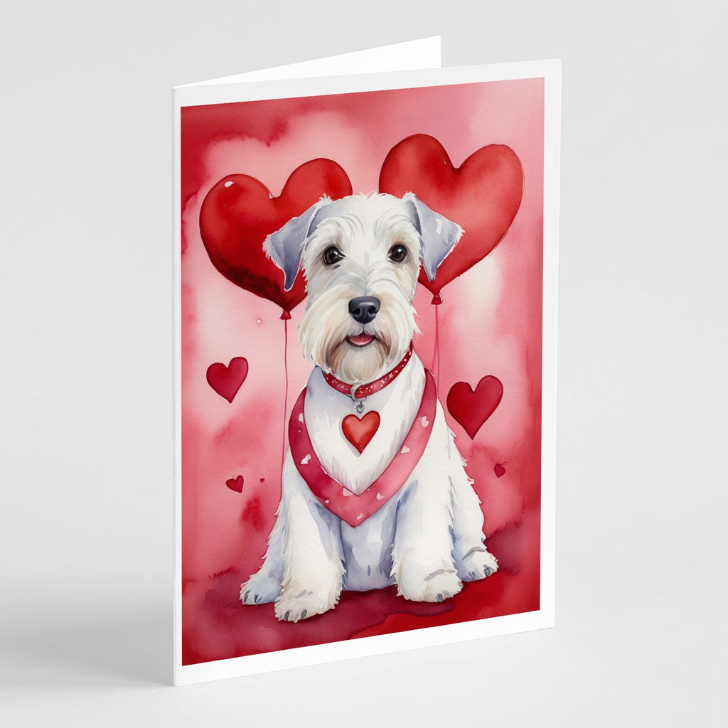 Sealyham Terrier My Valentine Greeting Cards Pack of 8 Blank Cards with Envelopes Whimsical A7 Size 5x7