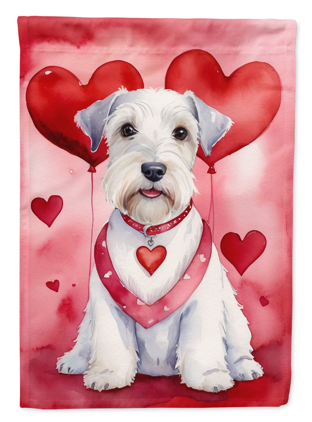 Sealyham Terrier My Valentine Garden Flag Mailbox Decorative Yard Banner Outside Patio Artwork for Flower Beds, Garden Size, Multicolor