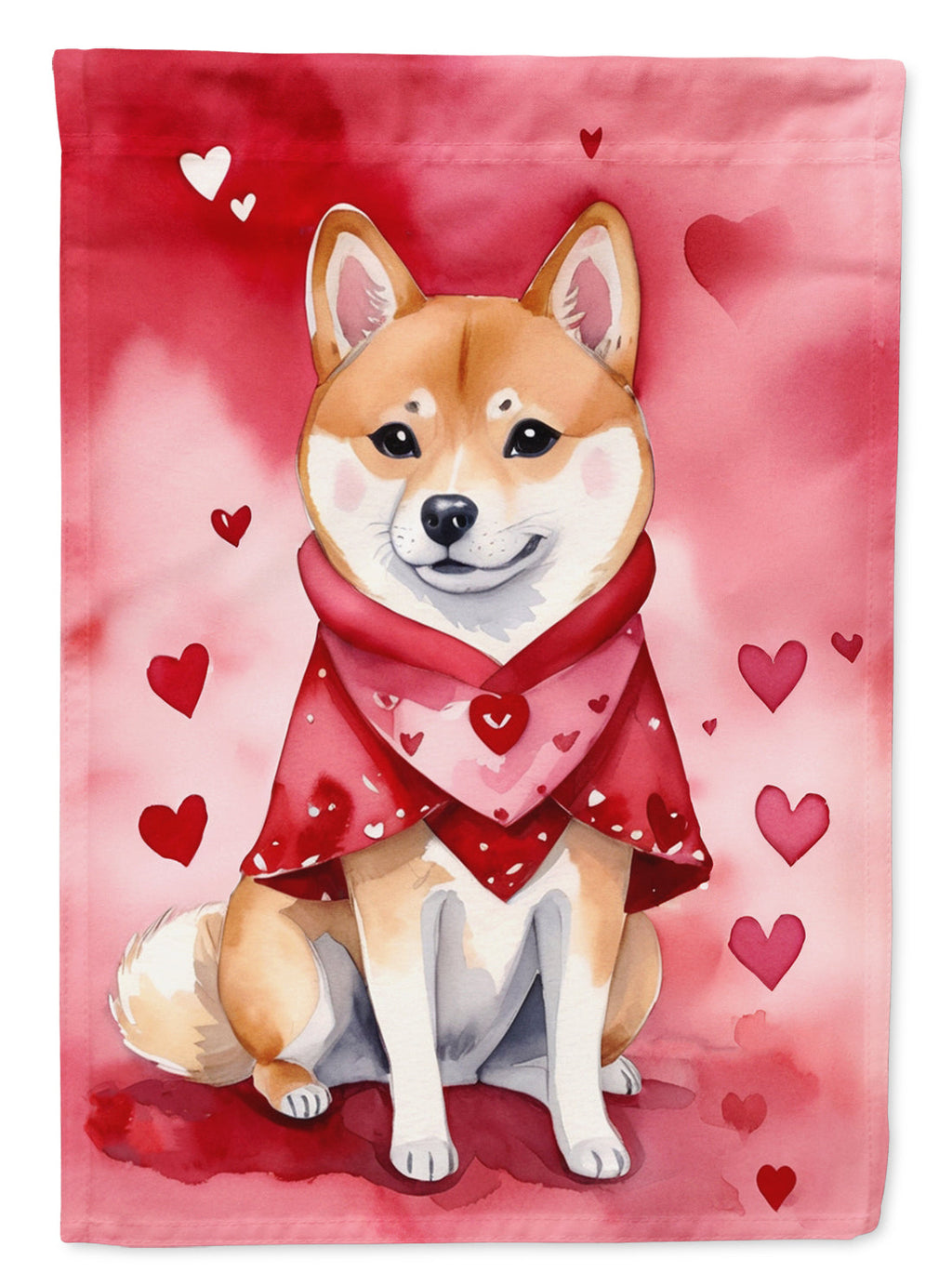 Shiba Inu My Valentine Garden Flag Mailbox Decorative Yard Banner Outside Patio Artwork for Flower Beds, Garden Size, Multicolor