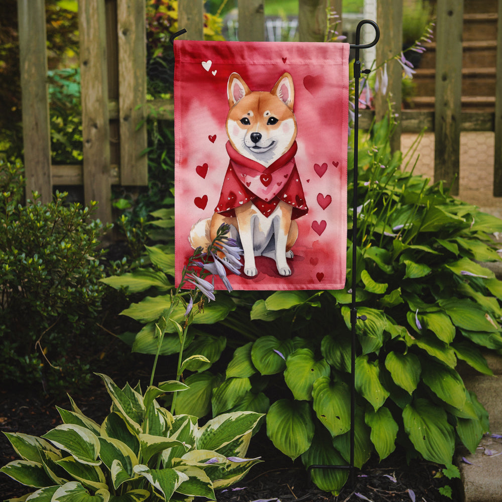 Shiba Inu My Valentine Garden Flag Mailbox Decorative Yard Banner Outside Patio Artwork for Flower Beds, Garden Size, Multicolor
