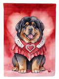 Tibetan Mastiff My Valentine Garden Flag Mailbox Decorative Yard Banner Outside Patio Artwork for Flower Beds, Garden Size, Multicolor