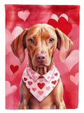 Vizsla My Valentine Garden Flag Mailbox Decorative Yard Banner Outside Patio Artwork for Flower Beds, Garden Size, Multicolor
