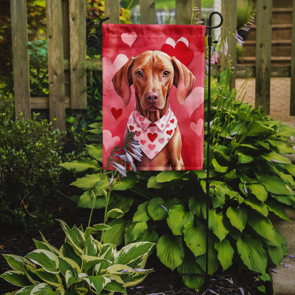 Vizsla My Valentine Garden Flag Mailbox Decorative Yard Banner Outside Patio Artwork for Flower Beds, Garden Size, Multicolor