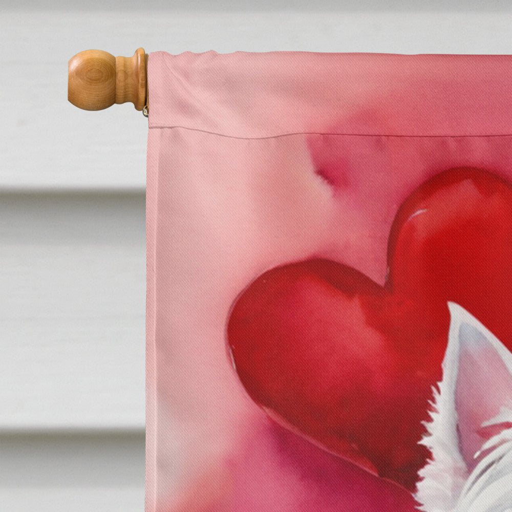 Westie My Valentine House Flag 28x40 Porch Sleeve Pole Decorative Outside Yard Banner Artwork Wall Hanging, Polyester