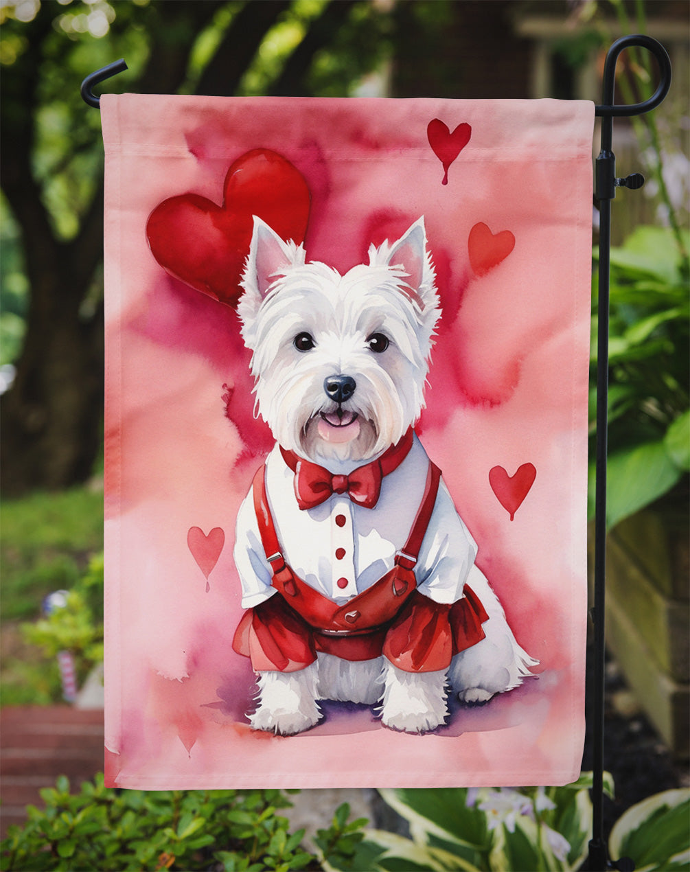 Westie My Valentine Garden Flag Mailbox Decorative Yard Banner Outside Patio Artwork for Flower Beds, Garden Size, Multicolor