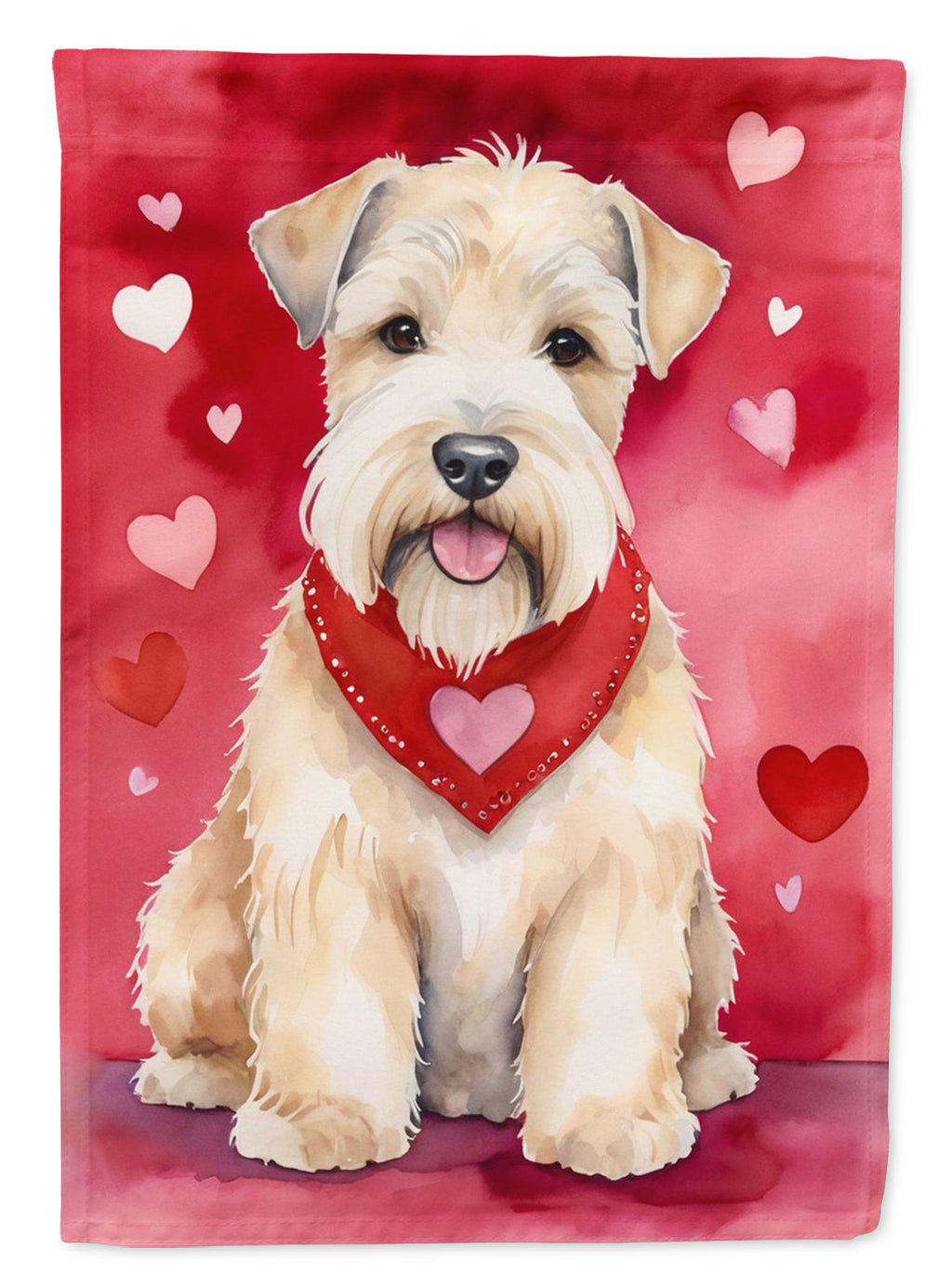 Wheaten Terrier My Valentine Garden Flag Mailbox Decorative Yard Banner Outside Patio Artwork for Flower Beds, Garden Size, Multicolor