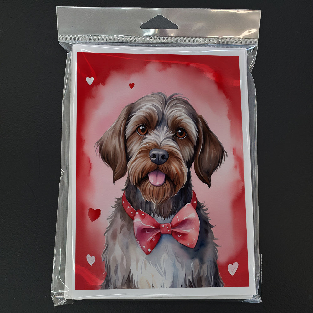 Wirehaired Pointing Griffon My Valentine Greeting Cards Pack of 8 Blank Cards with Envelopes Whimsical A7 Size 5x7