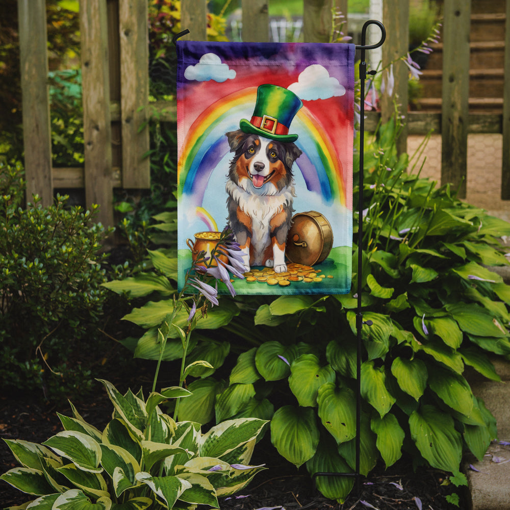 Australian Shepherd St Patrick's Day Garden Flag Mailbox Decorative Yard Banner Outside Patio Artwork for Flower Beds, Garden Size, Multicolor