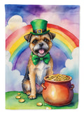 Border Terrier St Patrick's Day Garden Flag Mailbox Decorative Yard Banner Outside Patio Artwork for Flower Beds, Garden Size, Multicolor