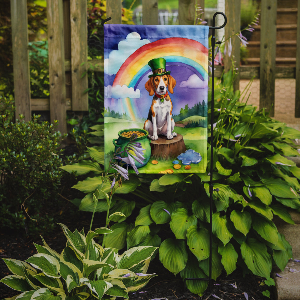English Foxhound St Patrick's Day Garden Flag Mailbox Decorative Yard Banner Outside Patio Artwork for Flower Beds, Garden Size, Multicolor