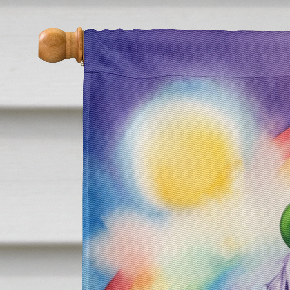 English Setter St Patrick's Day House Flag 28x40 Porch Sleeve Pole Decorative Outside Yard Banner Artwork Wall Hanging, Polyester