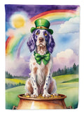 English Setter St Patrick's Day Garden Flag Mailbox Decorative Yard Banner Outside Patio Artwork for Flower Beds, Garden Size, Multicolor