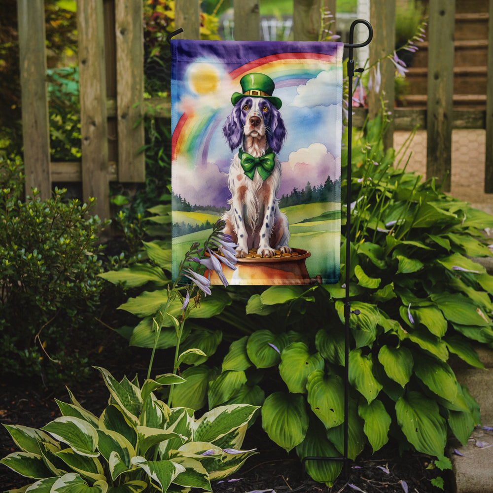 English Setter St Patrick's Day Garden Flag Mailbox Decorative Yard Banner Outside Patio Artwork for Flower Beds, Garden Size, Multicolor