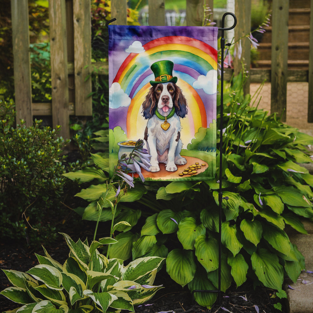 English Springer Spaniel St Patrick's Day Garden Flag Mailbox Decorative Yard Banner Outside Patio Artwork for Flower Beds, Garden Size, Multicolor