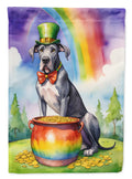 Great Dane St Patrick's Day Garden Flag Mailbox Decorative Yard Banner Outside Patio Artwork for Flower Beds, Garden Size, Multicolor