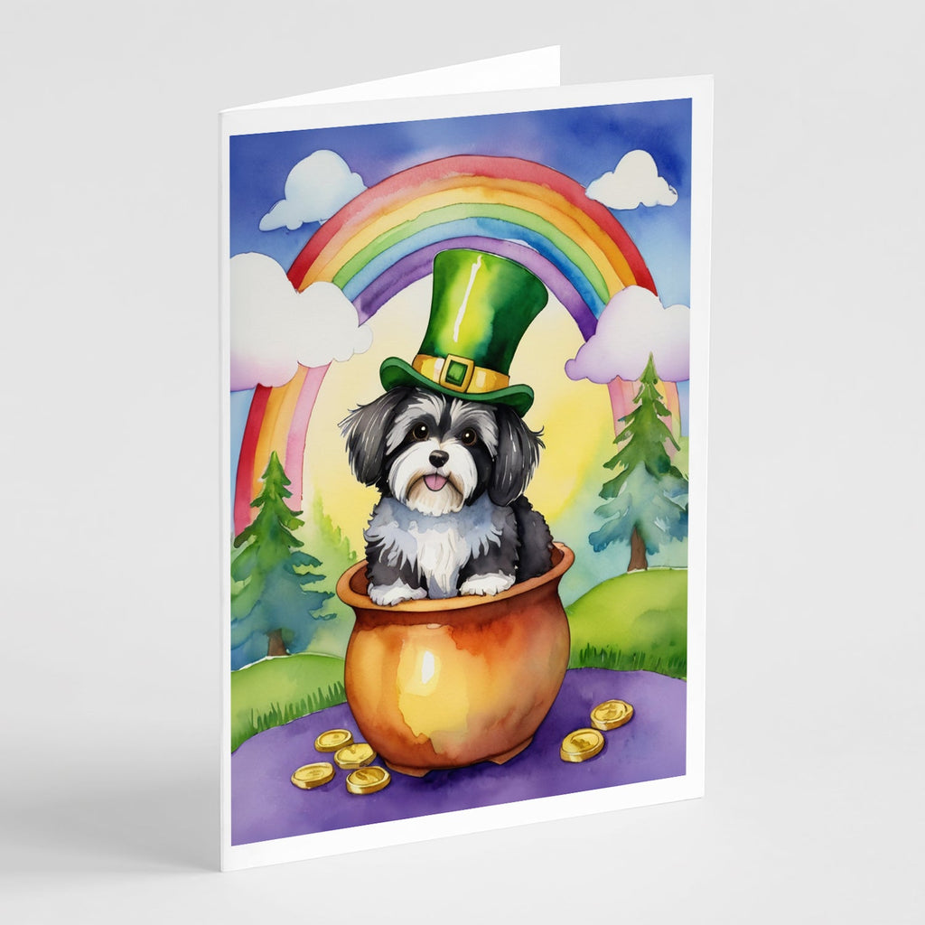 Havanese St Patrick's Day Greeting Cards Pack of 8 Blank Cards with Envelopes Whimsical A7 Size 5x7