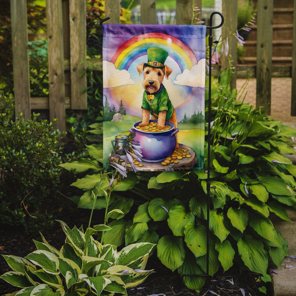 Lakeland Terrier St Patrick's Day Garden Flag Mailbox Decorative Yard Banner Outside Patio Artwork for Flower Beds, Garden Size, Multicolor