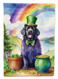 Newfoundland St Patrick's Day House Flag 28x40 Porch Sleeve Pole Decorative Outside Yard Banner Artwork Wall Hanging, Polyester
