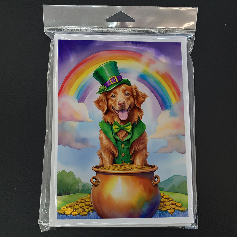 Nova Scotia Duck Tolling Retriever St Patrick's Day Greeting Cards Pack of 8 Blank Cards with Envelopes Whimsical A7 Size 5x7