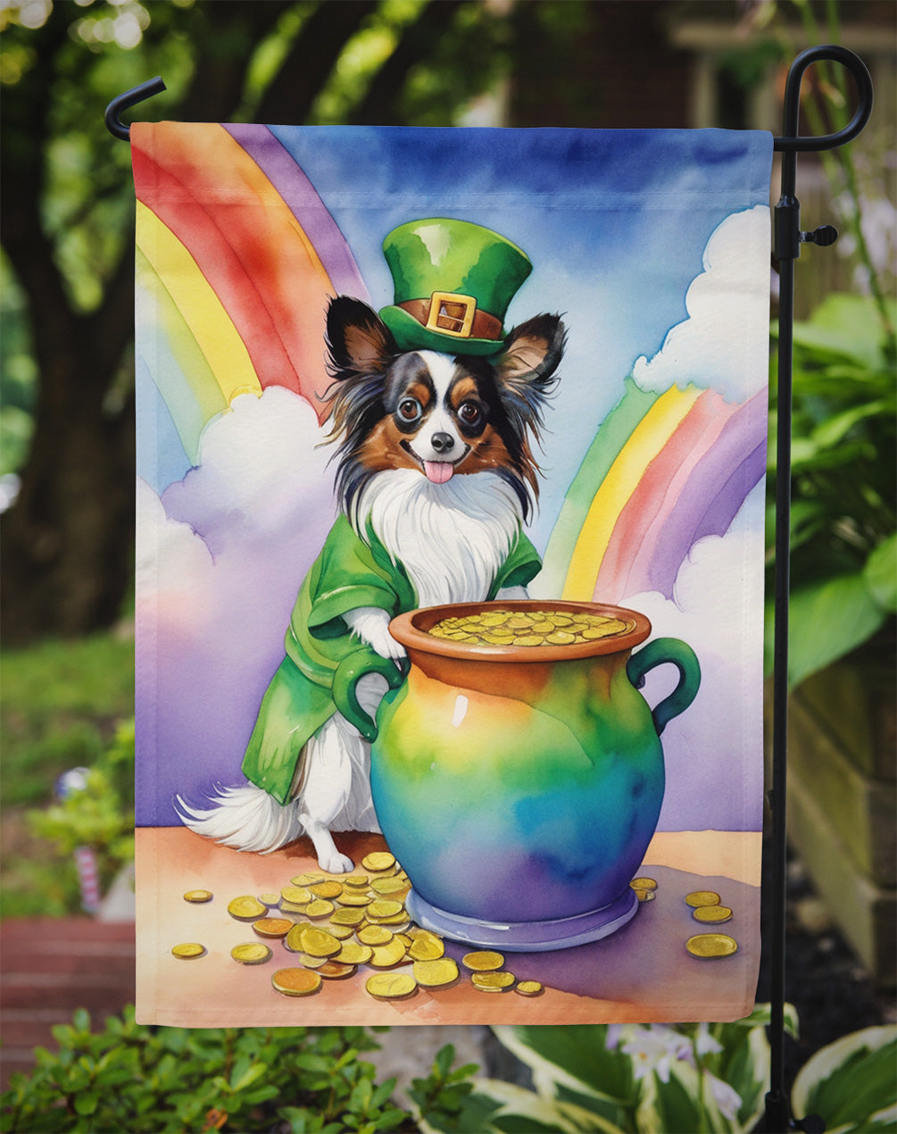 Papillon St Patrick's Day Garden Flag Mailbox Decorative Yard Banner Outside Patio Artwork for Flower Beds, Garden Size, Multicolor