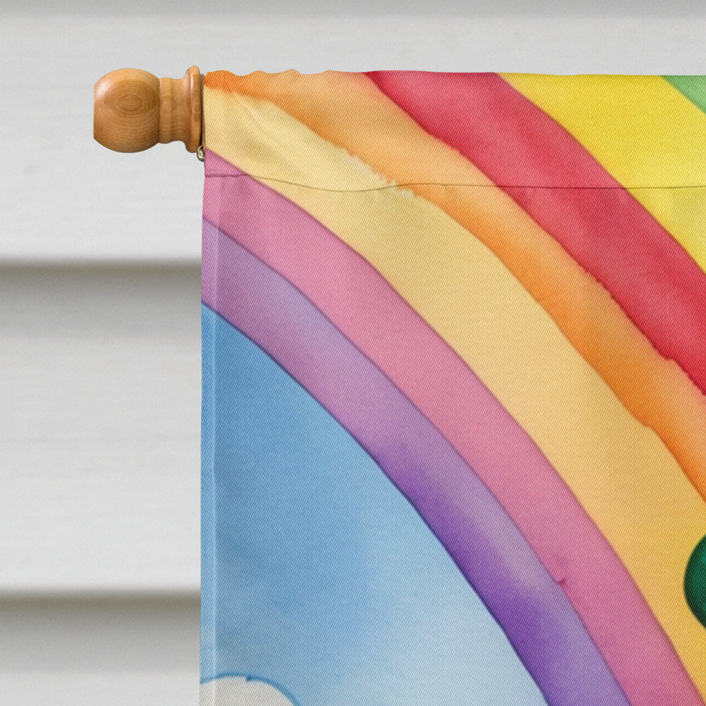Pekingese St Patrick's Day House Flag 28x40 Porch Sleeve Pole Decorative Outside Yard Banner Artwork Wall Hanging, Polyester