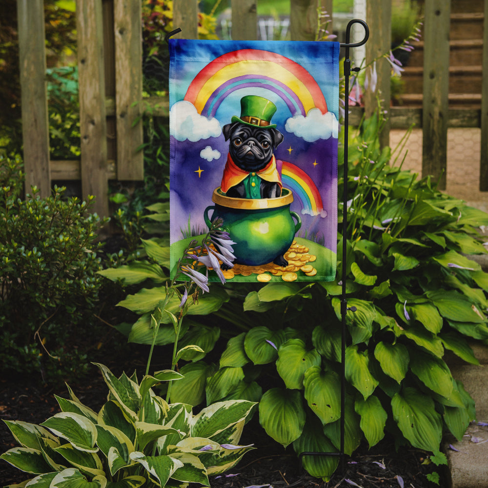 Pug St Patrick's Day Garden Flag Mailbox Decorative Yard Banner Outside Patio Artwork for Flower Beds, Garden Size, Multicolor