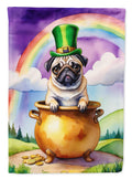 Pug St Patrick's Day Garden Flag Mailbox Decorative Yard Banner Outside Patio Artwork for Flower Beds, Garden Size, Multicolor