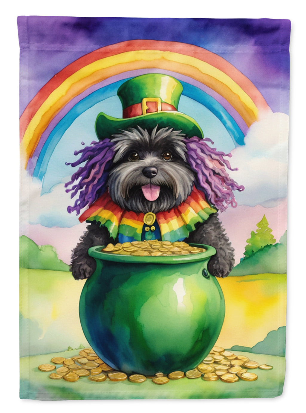 Puli St Patrick's Day Garden Flag Mailbox Decorative Yard Banner Outside Patio Artwork for Flower Beds, Garden Size, Multicolor