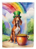 Red Redbone Coonhound St Patrick's Day Garden Flag Mailbox Decorative Yard Banner Outside Patio Artwork for Flower Beds, Garden Size, Multicolor