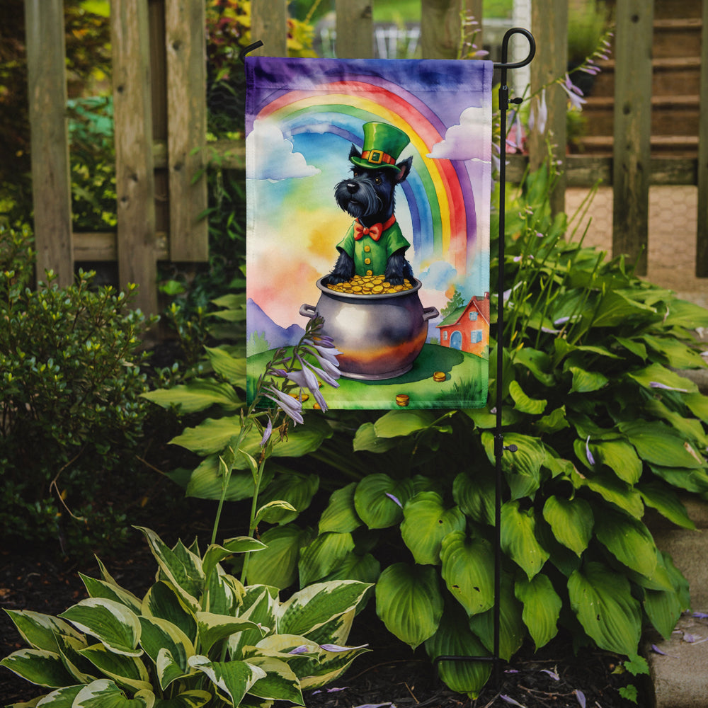 Scottish Terrier St Patrick's Day Garden Flag Mailbox Decorative Yard Banner Outside Patio Artwork for Flower Beds, Garden Size, Multicolor