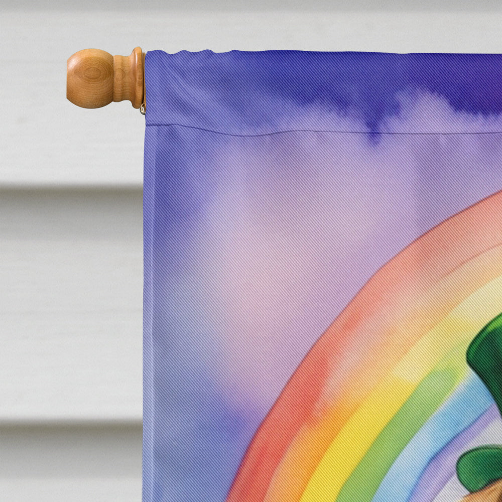 Wheaten Terrier St Patrick's Day House Flag 28x40 Porch Sleeve Pole Decorative Outside Yard Banner Artwork Wall Hanging, Polyester