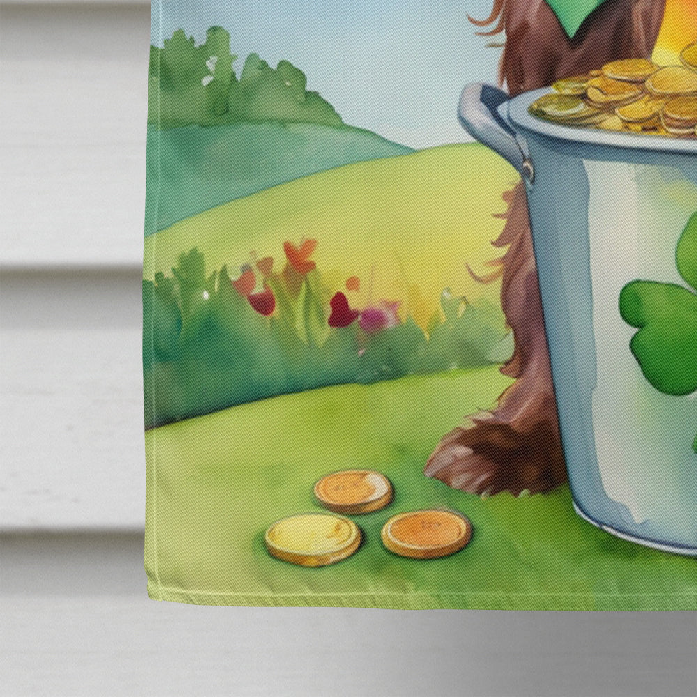 Sussex Spaniel St Patrick's Day House Flag 28x40 Porch Sleeve Pole Decorative Outside Yard Banner Artwork Wall Hanging, Polyester