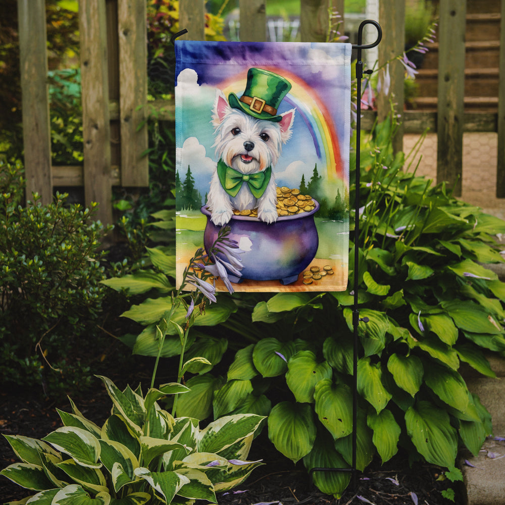 Westie St Patrick's Day Garden Flag Mailbox Decorative Yard Banner Outside Patio Artwork for Flower Beds, Garden Size, Multicolor